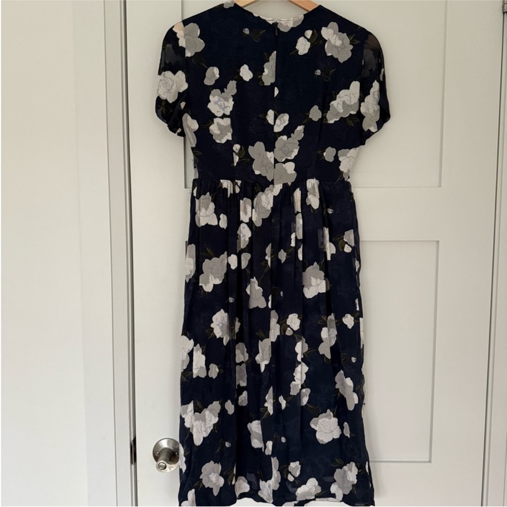 Club Monaco Floral Navy Dress - Picture 3 of 3